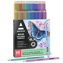 Metallic Colored Pencils - Set of 50